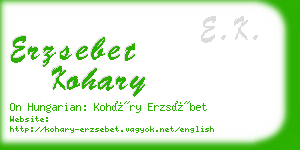 erzsebet kohary business card